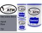 Preview: Mercedes-Benz, Ascot Blue, 751: 500ml Lackdose + 500ml Klarlack + 250ml Härter - Set, von ATW Autoteile West.